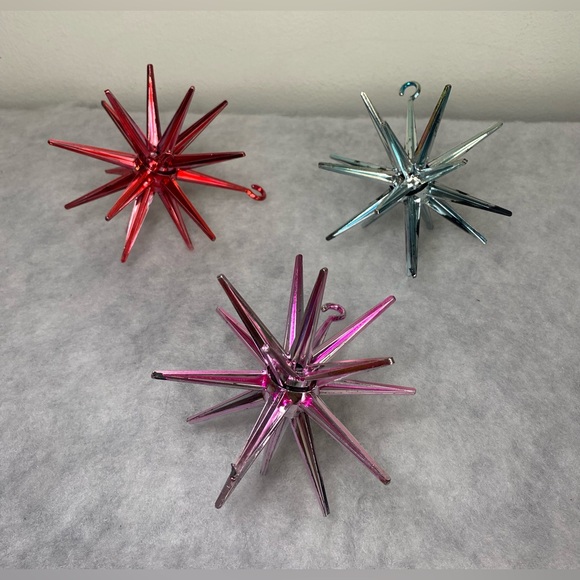 7-pc Bradford Exchange Ornaments Plastic Bell Cage Starburst Sputnik Metallic - Picture 5 of 9